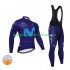 Uomo Invernale Completo Maglie e Calzamaglia con bretelle 2022 Movistar Team N002