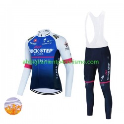Uomo Invernale Completo Maglie e Calzamaglia con bretelle 2022 Quick-Step Alpha Vinyl Team N001
