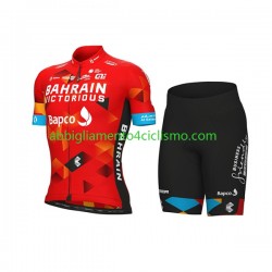 Donna Completo Maglie e Pantaloncini 2022 Team Bahrain Victorious N001