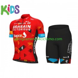 Bambino Completo Maglie e Pantaloncini 2022 Team Bahrain Victorious N001
