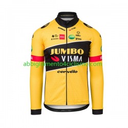 Uomo Maglia Ciclismo Maniche Lunghe 2022 Team Jumbo-Visma N001