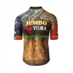 Uomo Maglia Ciclismo Maniche Corte 2022 Team Jumbo-Visma N002