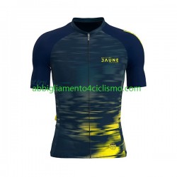 Uomo Maglia Ciclismo Maniche Corte 2022 Tour de France JAUNE N001