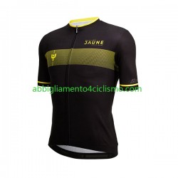 Uomo Maglia Ciclismo Maniche Corte 2022 Tour de France JAUNE N002