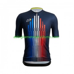 Uomo Maglia Ciclismo Maniche Corte 2022 Tour de France TRIONFO N001