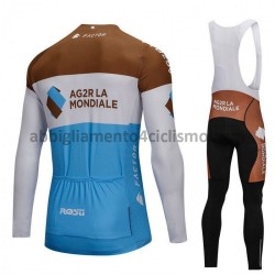 Completo Maglie e Calzamaglia con bretelle 2018 AG2R La Mondiale M001