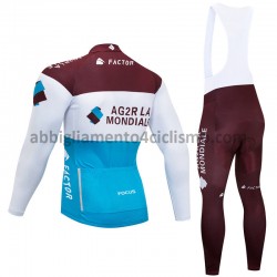 Completo Maglie e Calzamaglia con bretelle 2018 AG2R La Mondiale M002