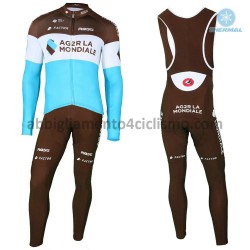 Invernale Completo Maglie e Calzamaglia con bretelle 2018 AG2R La Mondiale M002