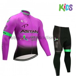 Bambino Completo Maglie e Calzamaglia 2017 Astana Pro Team M003