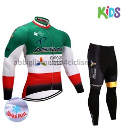 Bambino Invernale Completo Maglie e Salopette 2017 Astana Pro Team M004