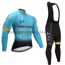 Completo Maglie e Calzamaglia con bretelle 2017 Astana Pro Team M001