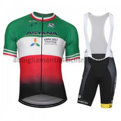 Donna Completo Maglie e Salopette 2017 Astana Pro Team M004