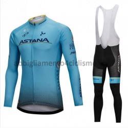 Completo Maglie e Calzamaglia con bretelle 2018 Astana Pro Team M001