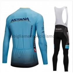 Completo Maglie e Calzamaglia con bretelle 2018 Astana Pro Team M001