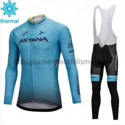 Invernale Completo Maglie e Calzamaglia con bretelle 2018 Astana Pro Team M001