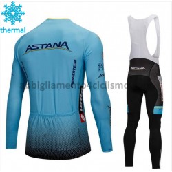 Invernale Completo Maglie e Calzamaglia con bretelle 2018 Astana Pro Team M001