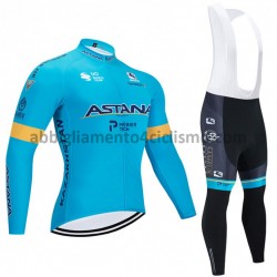 Completo Maglie e Calzamaglia con bretelle 2020 Astana Pro Team M001