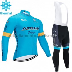 Invernale Completo Maglie e Calzamaglia con bretelle 2020 Astana Pro Team M001 Invernale Completo Maglie e Calzamaglia con bretelle 2020 Astana Pro Team M001