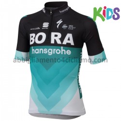 Bambino Maglia Ciclismo Maniche Corte 2018 Bora-Hansgrohe M001