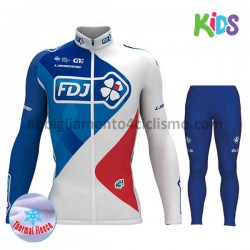 Bambino Invernale Completo Maglie e Salopette 2017 FDJ M001