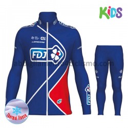 Bambino Invernale Completo Maglie e Salopette 2017 FDJ M002