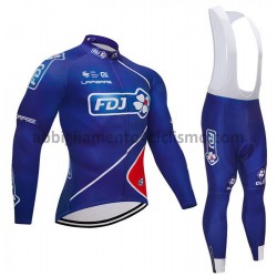 Completo Maglie e Calzamaglia con bretelle 2018 FDJ M002