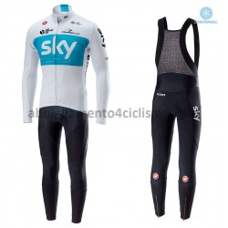Invernale Completo Maglie e Calzamaglia con bretelle 2018 Team Sky M001