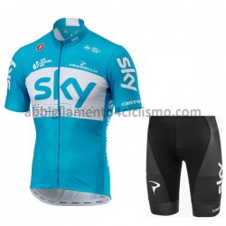 Completo Maglie e Pantaloncini 2018 Team Sky M002