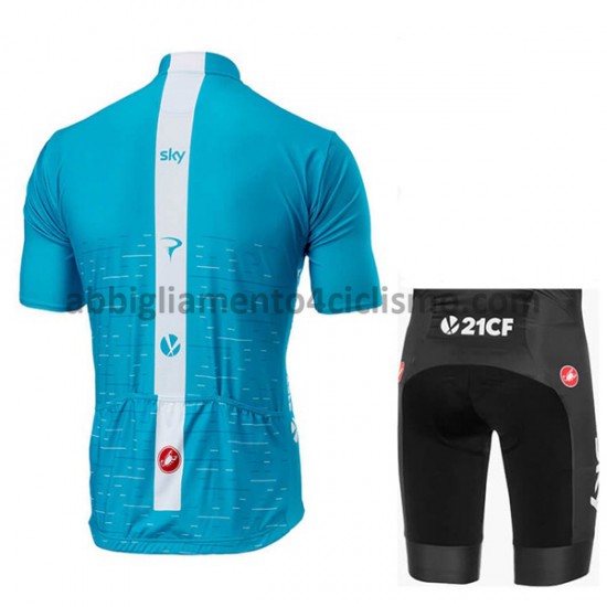 Completo Maglie e Pantaloncini 2018 Team Sky M002