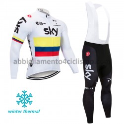 Invernale Completo Maglie e Calzamaglia con bretelle 2018 Team Sky M003
