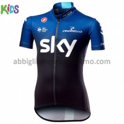 Bambino Maglia Ciclismo Maniche Corte 2019 Team Sky M001