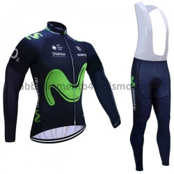 Completo Maglie e Calzamaglia con bretelle 2017 Movistar Team M001