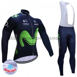 Invernale Completo Maglie e Calzamaglia con bretelle 2017 Movistar Team M001