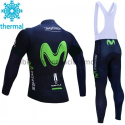 Invernale Completo Maglie e Calzamaglia con bretelle 2017 Movistar Team M001