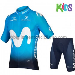 Bambino Completo Maglie e Pantaloncini 2018 Movistar Team M001