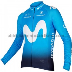 Maglia Ciclismo Maniche Lunghe 2018 Movistar Team M001