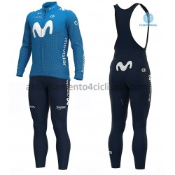 Invernale Completo Maglie e Calzamaglia con bretelle 2020 Movistar Team M001