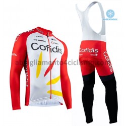 Invernale Completo Maglie e Calzamaglia con bretelle 2020 Cofidis Pro Team M001