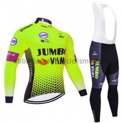 Completo Maglie e Calzamaglia con bretelle 2019 Team Jumbo–Visma M002