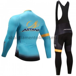 Donna Completo Maglie e Calzamaglia con bretelle 2017 Astana Pro Team M001