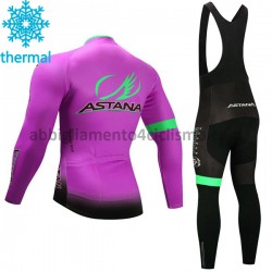 Donna Invernale Completo Maglie e Calzamaglia con bretelle 2017 Astana Pro Team M003
