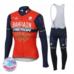 Donna Invernale Completo Maglie e Calzamaglia con bretelle 2017 Bahrain Merida M001