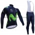 Donna Completo Maglie e Calzamaglia con bretelle 2017 Movistar Team M001