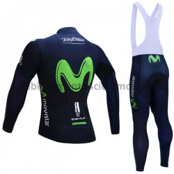 Donna Completo Maglie e Calzamaglia con bretelle 2017 Movistar Team M001
