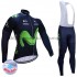 Donna Invernale Completo Maglie e Calzamaglia con bretelle 2017 Movistar Team M001