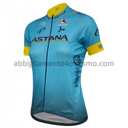 Donna Maglia Ciclismo Maniche Corte 2018 Astana Pro Team M001