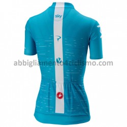 Donna Maglia Ciclismo Maniche Corte 2018 Team Sky M002