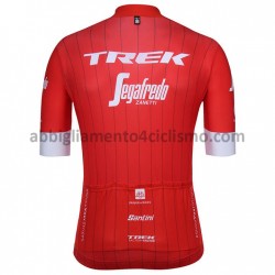 Donna Maglia Ciclismo Maniche Corte 2018 Trek-Segafredo M001