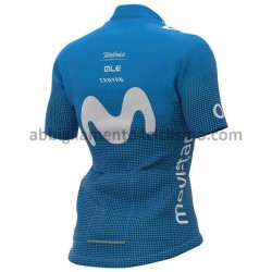Donna Maglia Ciclismo Maniche Corte 2021 Movistar Team M001
